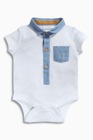 Navy/White Polo Bodysuits Two Pack (0mths-2yrs)